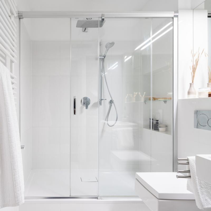 Contemporary Shower with Glass Enclosure