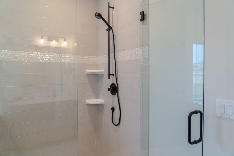 Elegant Shower with Clear Glass Panels