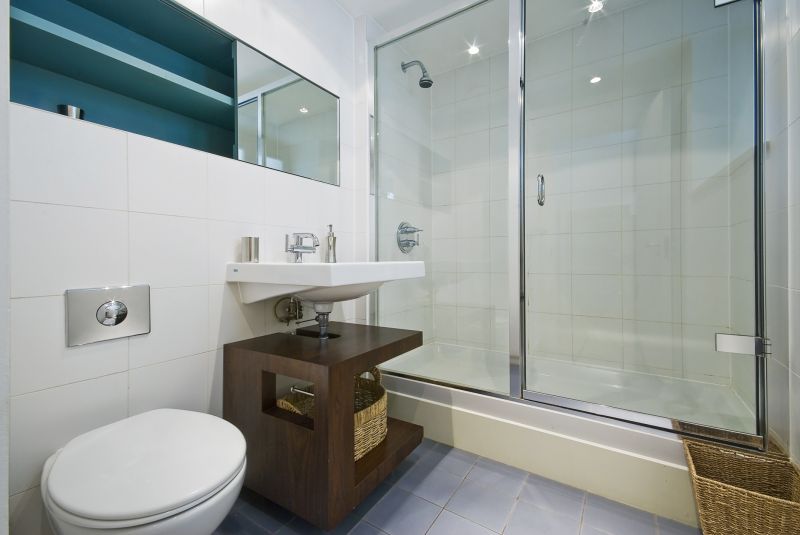 Contemporary Bathroom with Walk-in Shower
